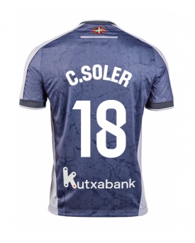 Real Sociedad Carlos Soler #18 Maglia Gara Trasferta Repliche 2025-26 Maniche Corte